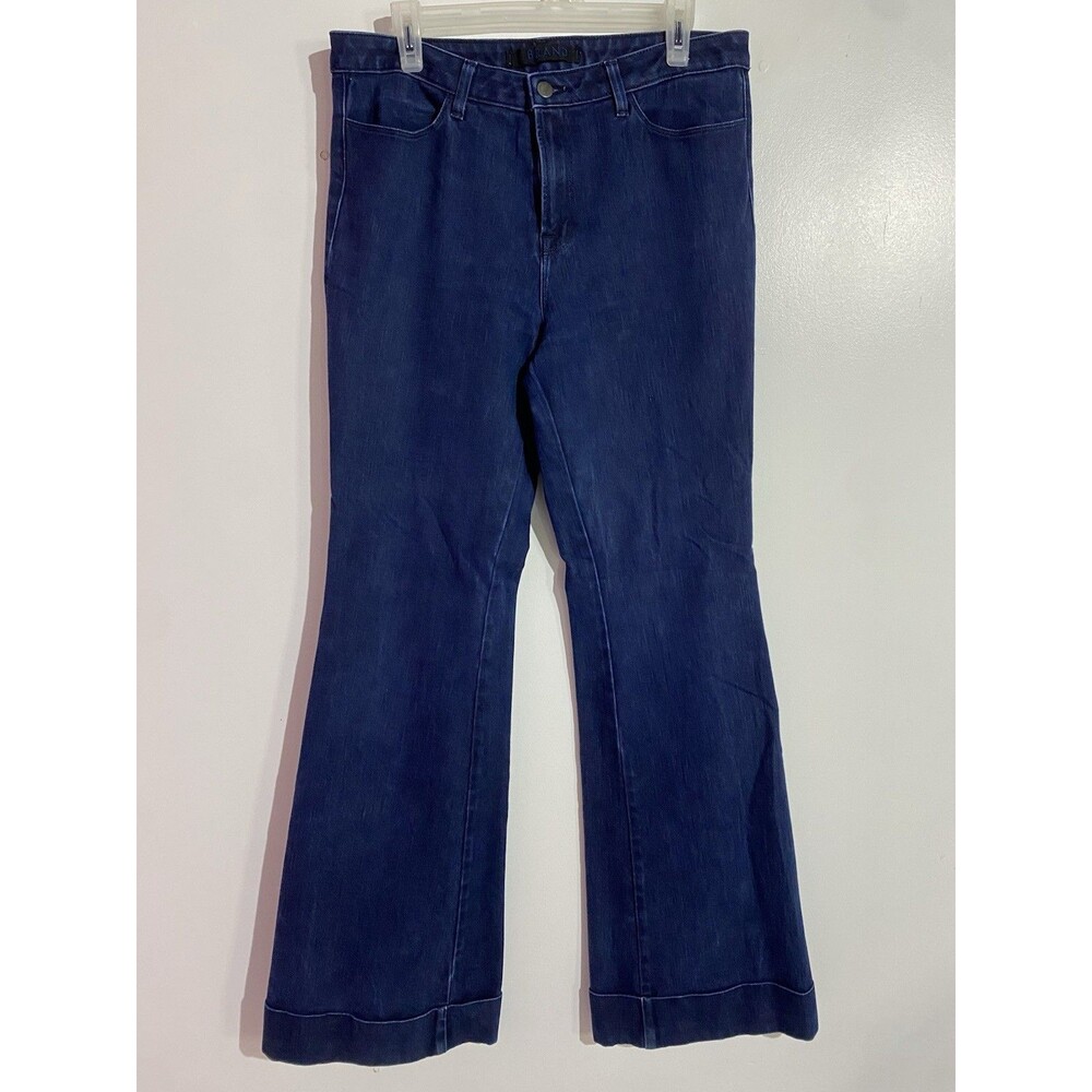 J Brand Jeans 32 Flare Dark Wash Indigo Low Rise Bell Bottom Y2k Western Rodeo